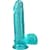 Фаллоимитатор Doc Johnson Crystal Jellies - 7 Inch Realistic Cock with Balls - Teal