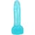 Фаллоимитатор Doc Johnson Crystal Jellies - 7 Inch Realistic Cock with Balls - Teal