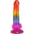 Фаллоимитатор Doc Johnson Crystal Jellies - Realistic cock with balls 8.5 Inch - Rainbow
