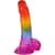 Фаллоимитатор Doc Johnson Crystal Jellies - Realistic cock with balls 8.5 Inch - Rainbow