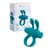 Эрекционное виброкольцо S Pleasures Premium Rabbit Ring бирюзовое, со съемной вибропулей и ушками