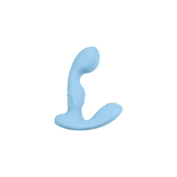 Вибромассажер простаты S Pleasures Premium FUZZY, бирюзовый, с рельефом, 10 режимов вибрации