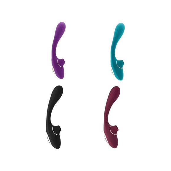 Вібратор S Pleasures Dual Suction - Turquoise