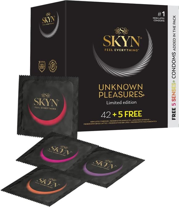 Безлатексные премиум-презервативы SKYN Unknown Pleasures 42+5 шт FREE, 6 разных видов