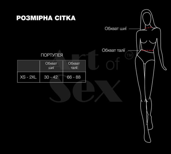 Женская портупея Art of Sex - Milana, экокожа, размер XS-2XL, цвет черный