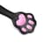 Паддл в виде кошачьей лапки Liebe Seele Round Paddle Black/Pink