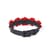 Ошейник с поводком Liebe Seele Flower Rhythm - Black and Red Leather Flowers collar with Leash