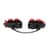 Наручники Liebe Seele Flower Rhythm - Black and Red Leather Flowers Hand Cuffs