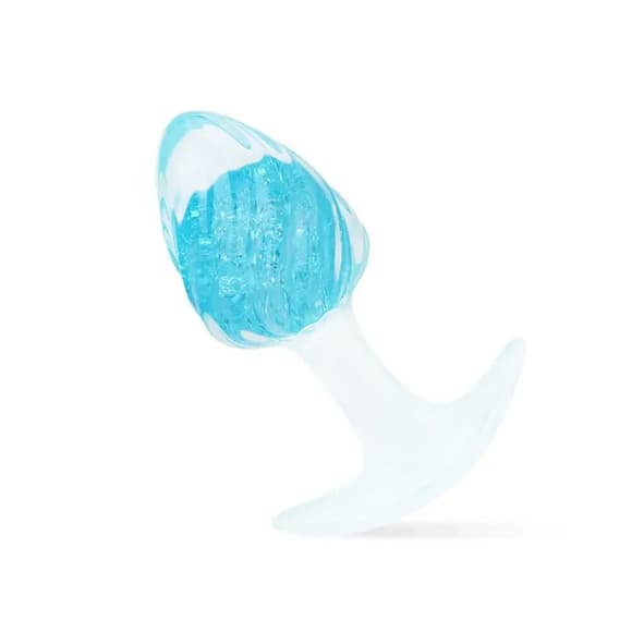 Анальна пробка Liebe Seele Icecream-shaped Crystal Anal Plug - Blue Medium