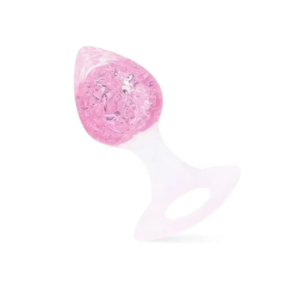 Анальна пробка Liebe Seele Heart-shaped Crystal Anal Plug - Pink Small