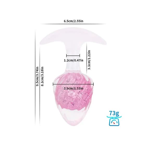 Анальна пробка Liebe Seele Icecream-shaped Crystal Anal Plug - Pink Medium