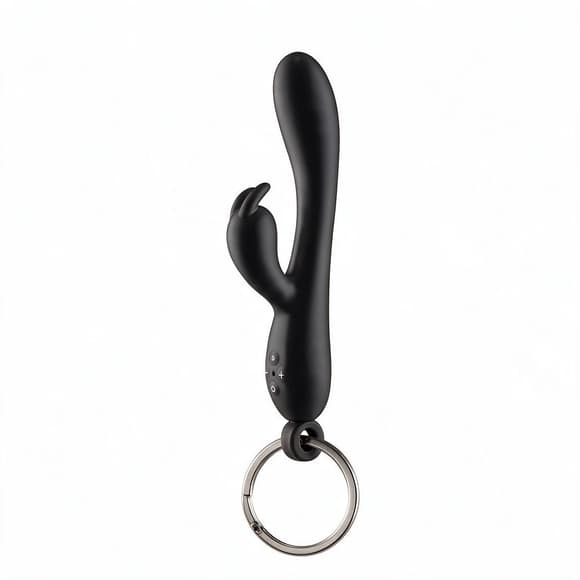 Брелок вібратор-кролик Diverty Sex Black