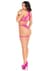 Комплект Leg Avenue Lace Bra Top and Panty with Garters One Size Pink