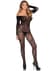 Бодістокінг Leg Avenue Crotchless Fishnet Bodystocking One Size Black