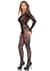Бодістокінг Leg Avenue Crotchless Fishnet Bodystocking One Size Black