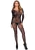 Бодістокінг Leg Avenue Crotchless Fishnet Bodystocking One Size Black