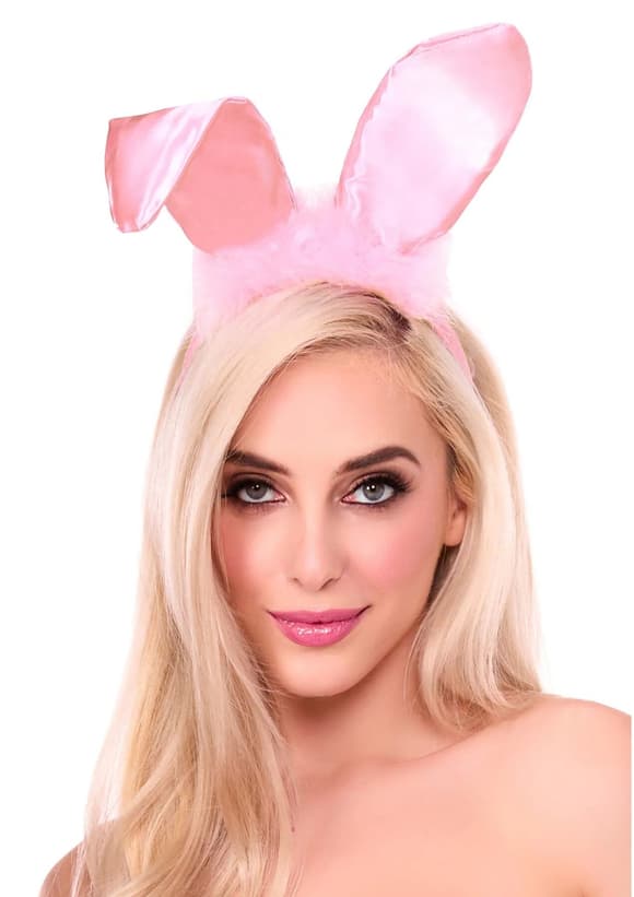 Вушка зайки Leg Avenue Bendable Marabou Trimmed Satin Bunny Ears Pink