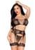 Комплект Leg Avenue Bra Top,G-String and Harness One Size Black