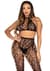 Комплект Leg Avenue Crop Top & Crotchless Tights One Size Black