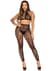 Комплект Leg Avenue Crop Top & Crotchless Tights One Size Black
