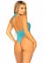 Мереживне тедді Leg Avenue Lace and net halter teddy One size Turquoise, глибокий виріз, халтер