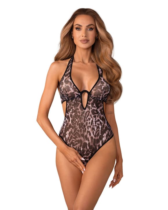 Боді Obsessive Addia crotchless teddy 2XL/3XL