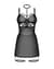 Бебі-дол Obsessive Arrowel Black chemise L/XL, з декоративним чокером та гартерами