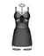 Бебі-дол Obsessive Arrowel Black chemise L/XL, з декоративним чокером та гартерами