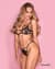 Комплект Obsessive Luise Sublim Black 2-pcs crotchless set 2XL/3XL