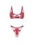 Комплект Obsessive Luise Sublim Red 2-pcs crotchless set L/XL