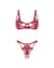 Комплект Obsessive Luise Sublim Red 2-pcs crotchless set L/XL