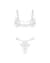Комплект Obsessive Luise Sublim White 2-pcs crotchless set L/XL