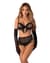 Комплект Obsessive Rossay Black 4-pcs crotchless set S/M