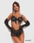 Комплект Obsessive Rossay Black 4-pcs crotchless set L/XL