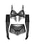 Комплект Obsessive Rossay Black 4-pcs crotchless set 2XL/3XL