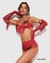 Комплект Obsessive Rossay Red 4-pcs crotchless set 2XL/3XL