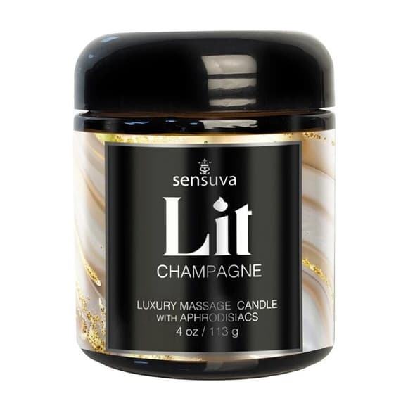 Масажна свічка Sensuva Lit Champagne Massage Candle 113г