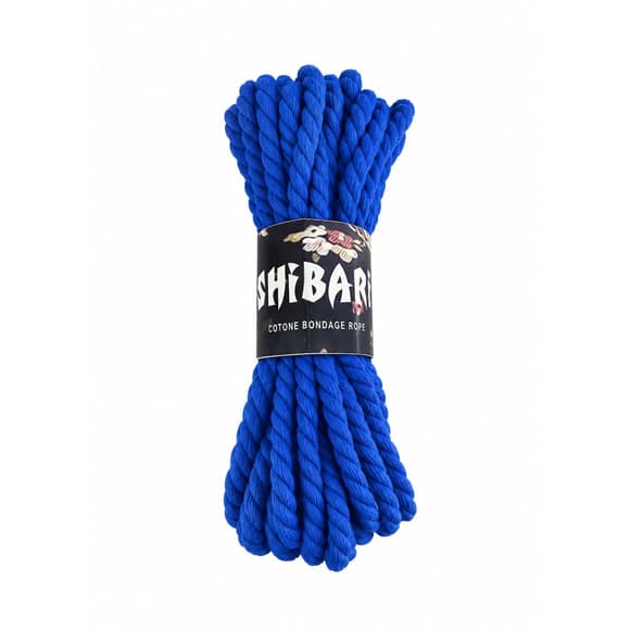Хлопковая веревка для Шибари Feral Feelings Shibari Rope, 8 м синяя
